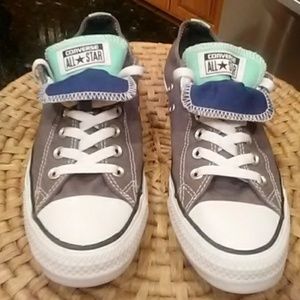 Converse Double Tongue Blue/Lime Green/Grey